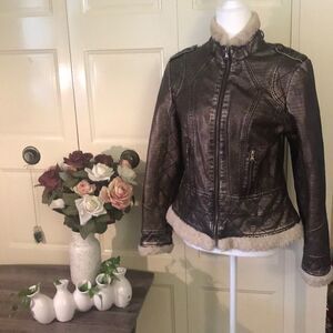 23. A.N.A A NEW APPROACH BROWN METALLIC ZIP JACKET
